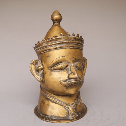 Brass Majestic Shiva Head Figurine