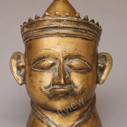 Brass Majestic Shiva Head Figurine