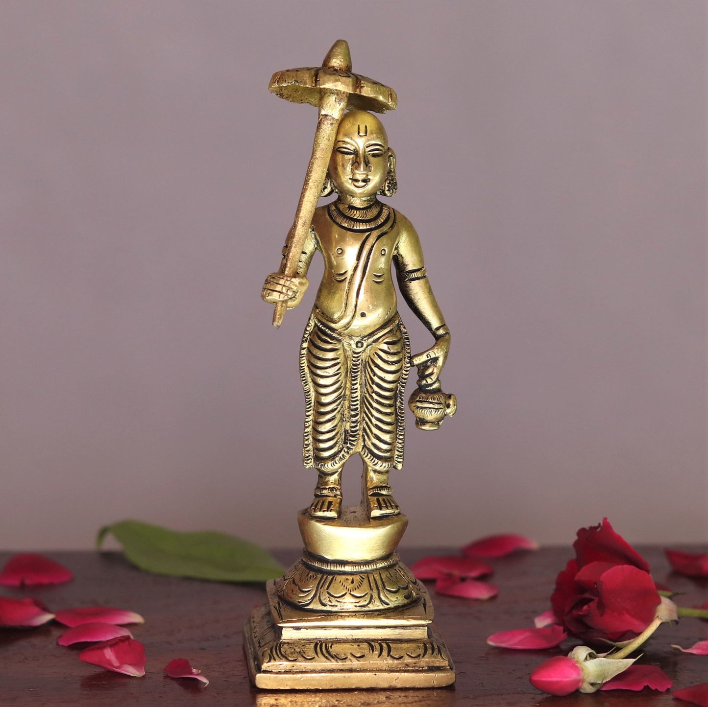 Lord Vishnu Dash Avtaar brass statues 6"