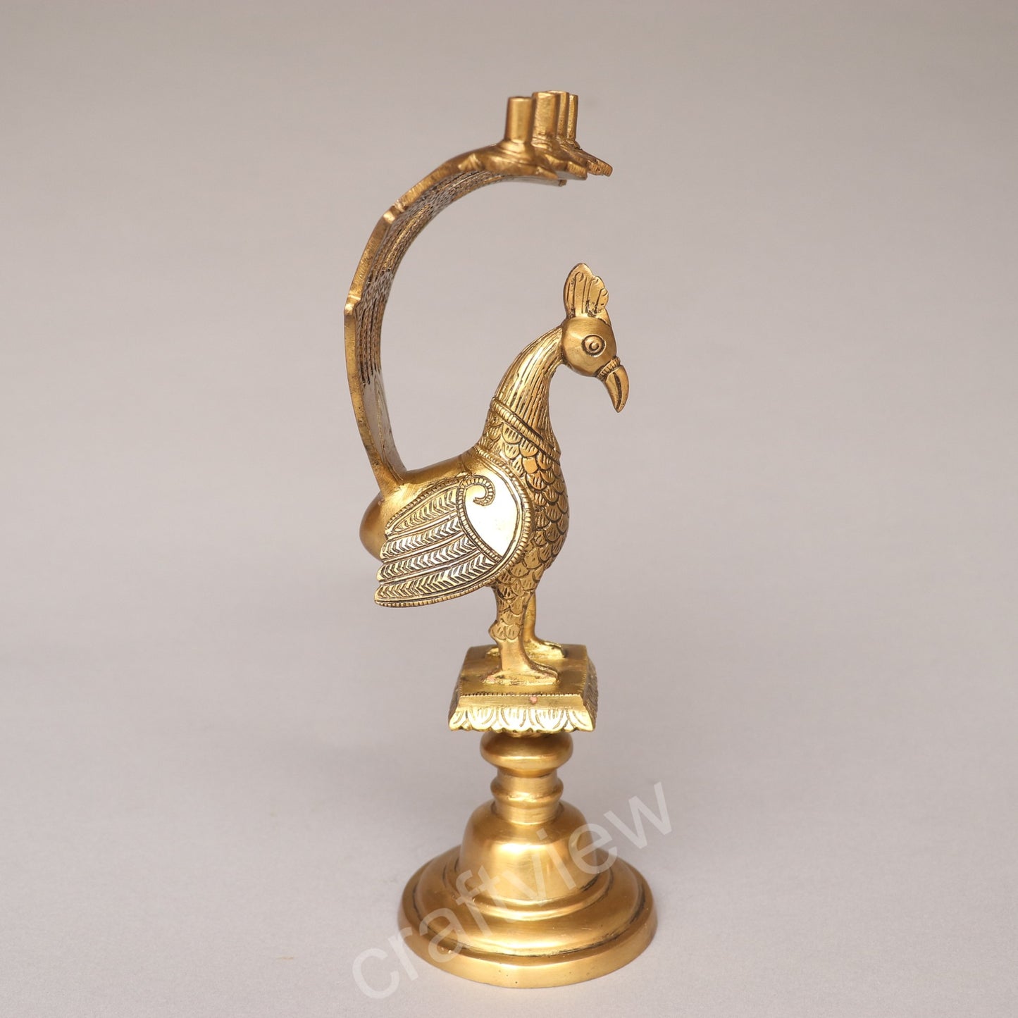 Decorative Brass Peacock Incense Burner