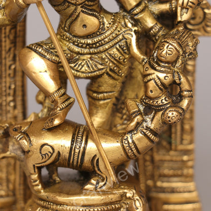 Brass Durga Mahishasur Mardini Statue