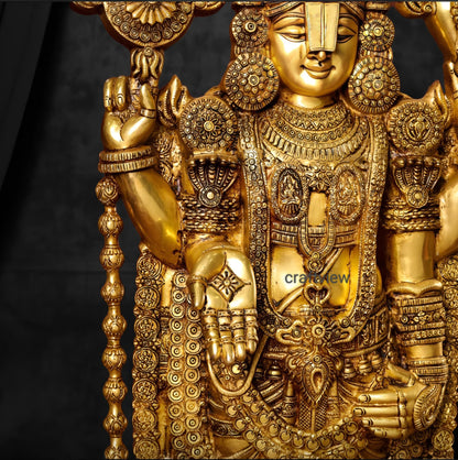 47" Brass Tirupati Balaji Venkateshwara Statue