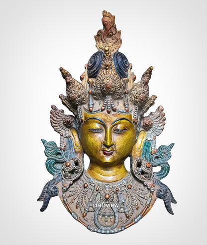 Brass Goddess Tara Mask Decor Wall Ascents