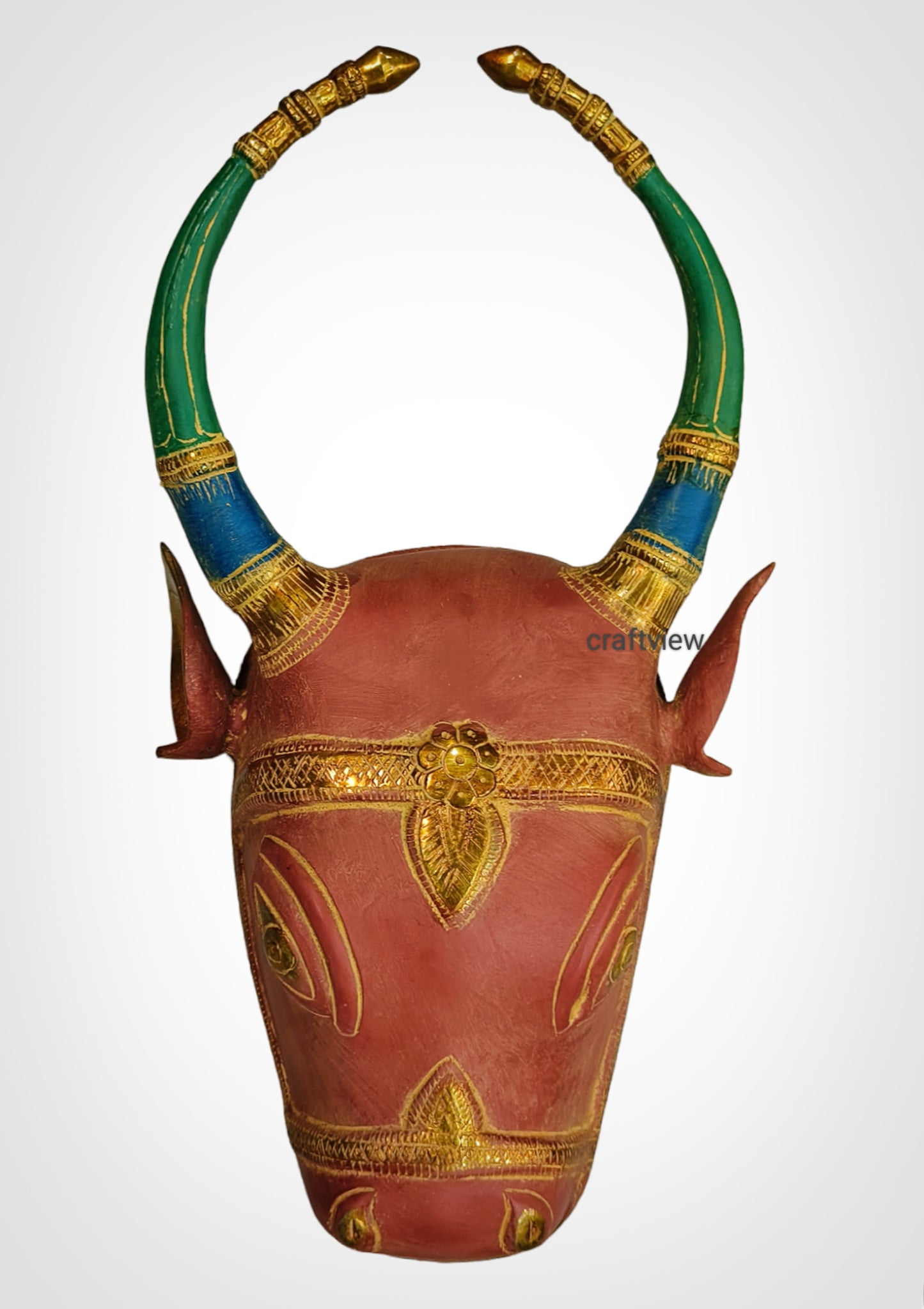 Brass Wall Hanging Bull Mask