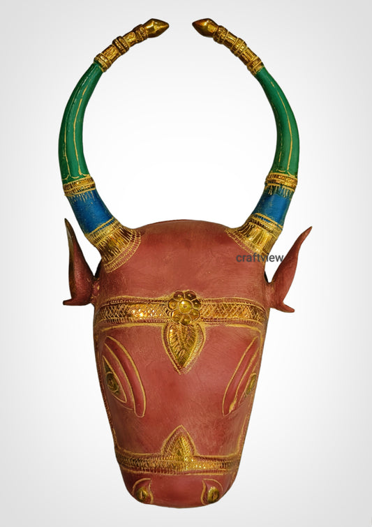 Brass Wall Hanging Bull Mask