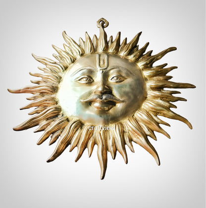 Brass Wall Hanging Decorative Sun Figurine