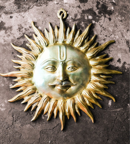 Brass Wall Hanging Decorative Sun Figurine