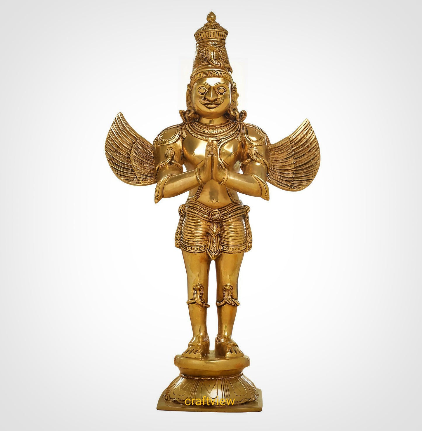 Brass Standing Lord Garuda 22"