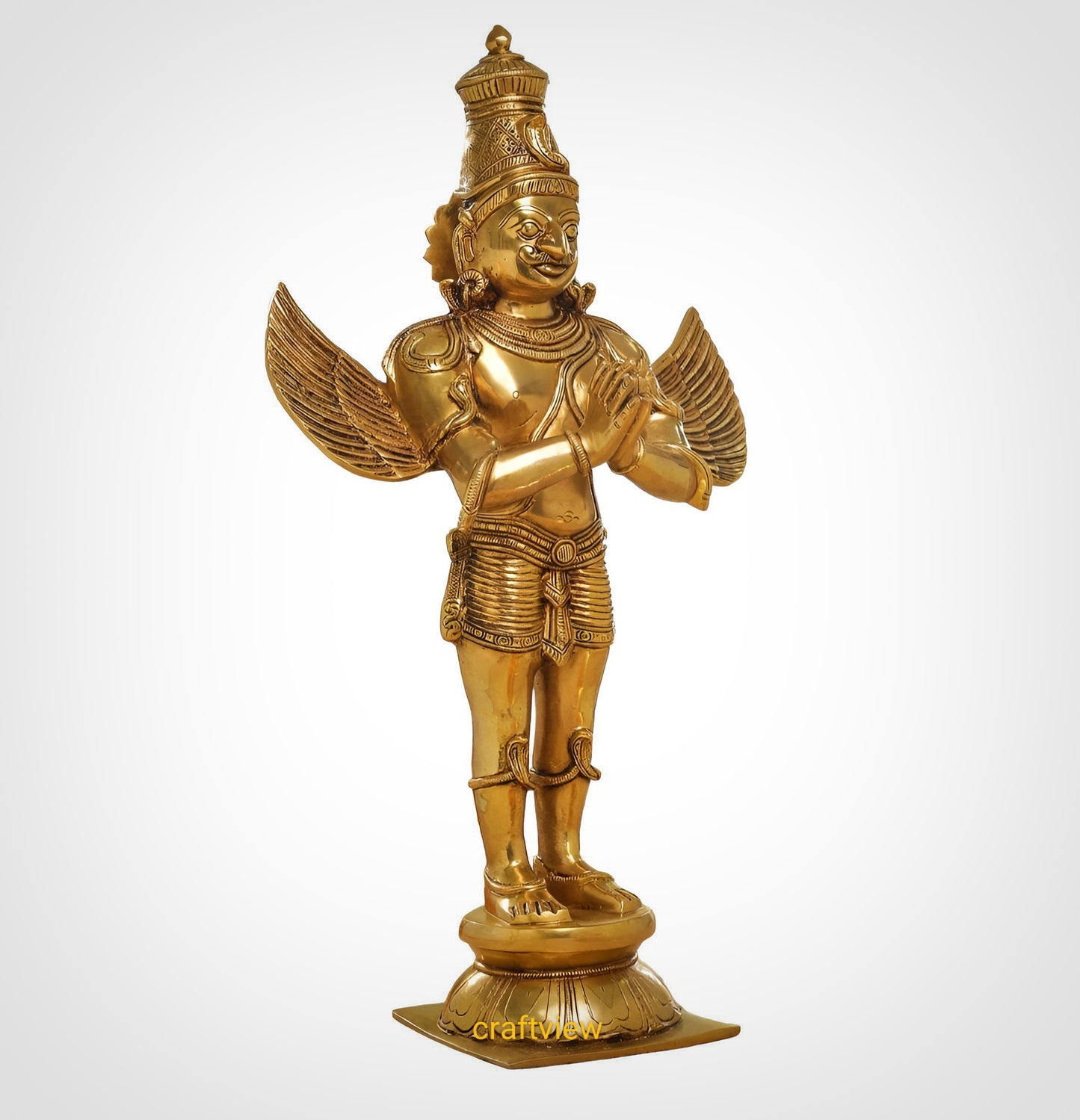 Brass Standing Lord Garuda 22"