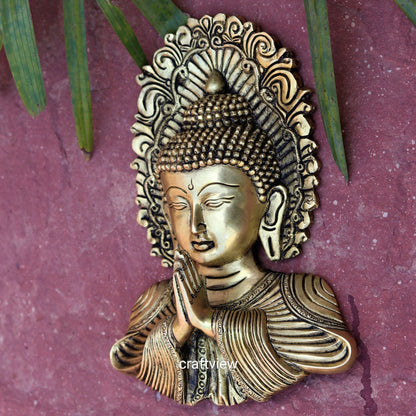 Brass Wall Hanging Buddha Mask Frame