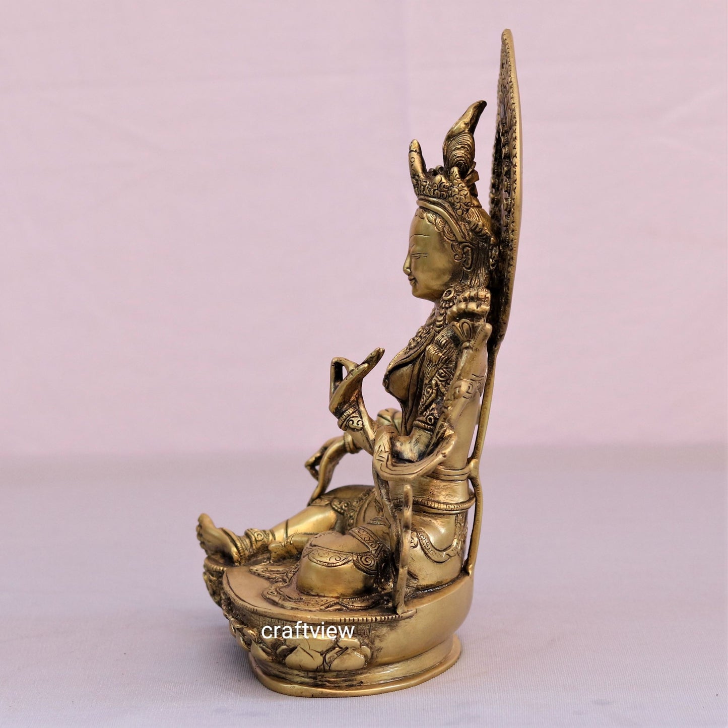 Brass Goddess Tara Statue 11"