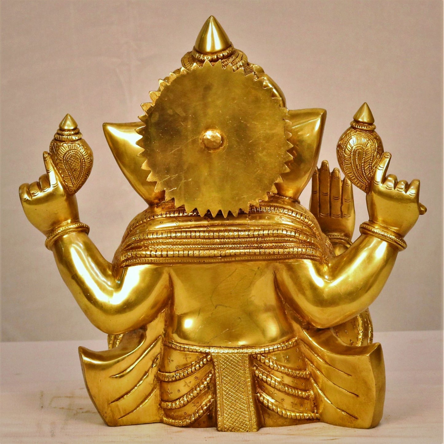 Brass Blessing Ganesh Statue 13"