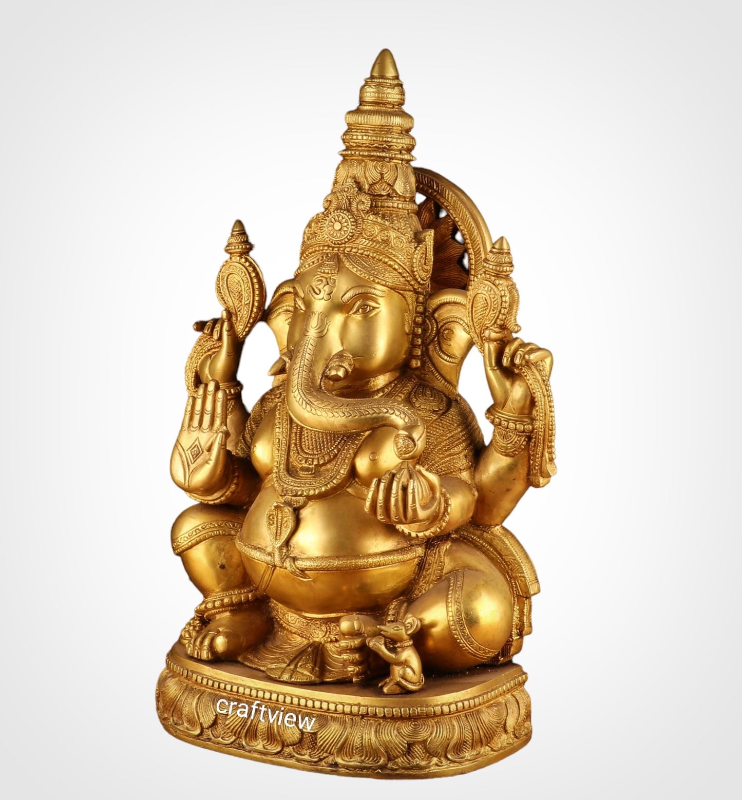 Brass Lord Ganesh Sculpture 20"