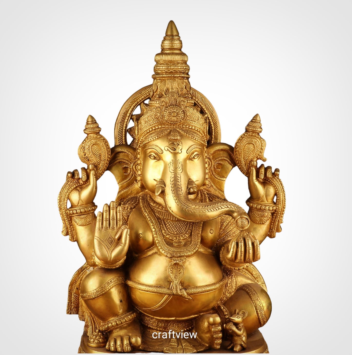 Brass Lord Ganesh Sculpture 20"