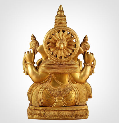 Brass Lord Ganesh Sculpture 20"