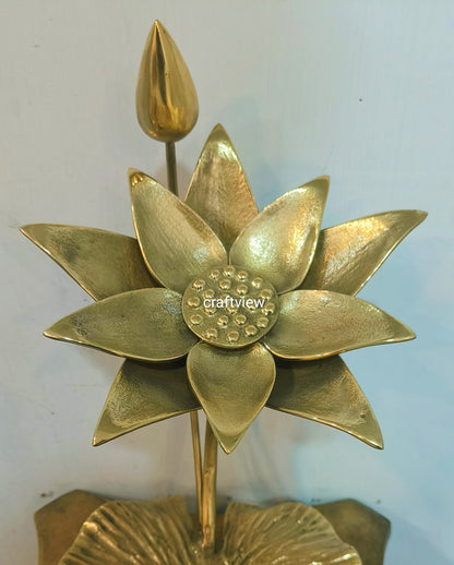 Brass Decoration Tray Lotus Leaves Figurine