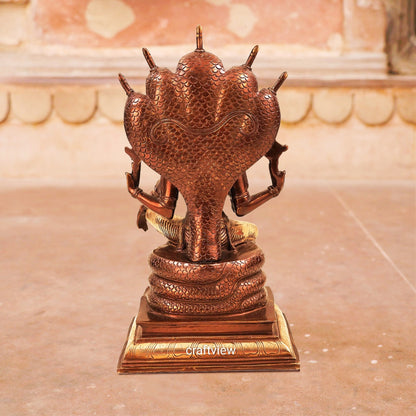 Vishnu Sculpture with Shesh Naag 16"