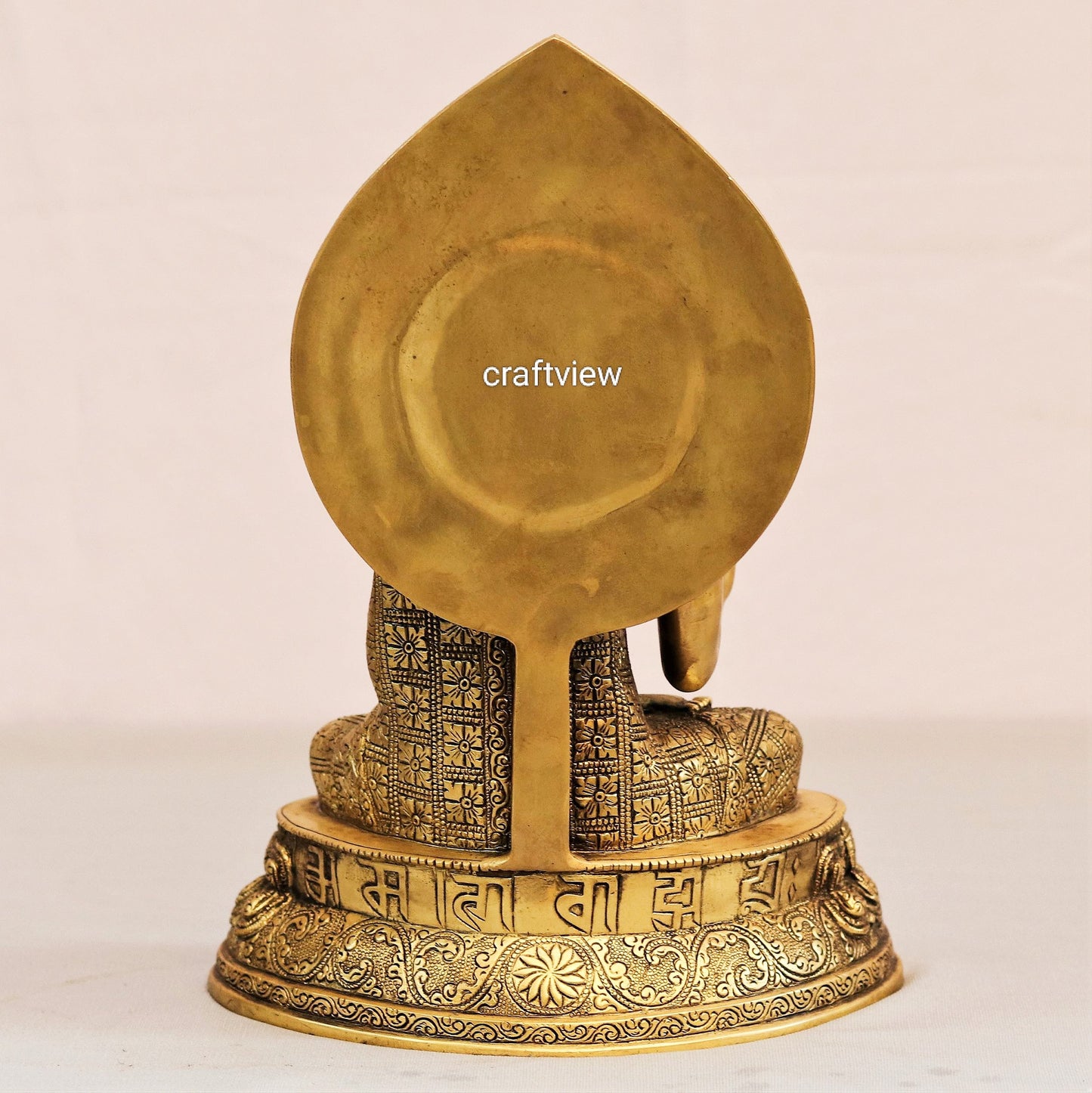 12" Brass Buddha Blessing Statue