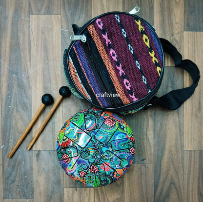 Tongue Drum Pan with Engraved Multicolor