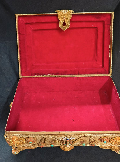 6" Vintage Tibetan Jewelry box Container Hand Made