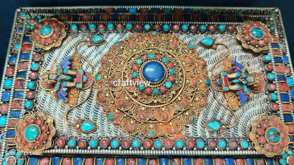 6" Vintage Tibetan Jewelry box Container Hand Made