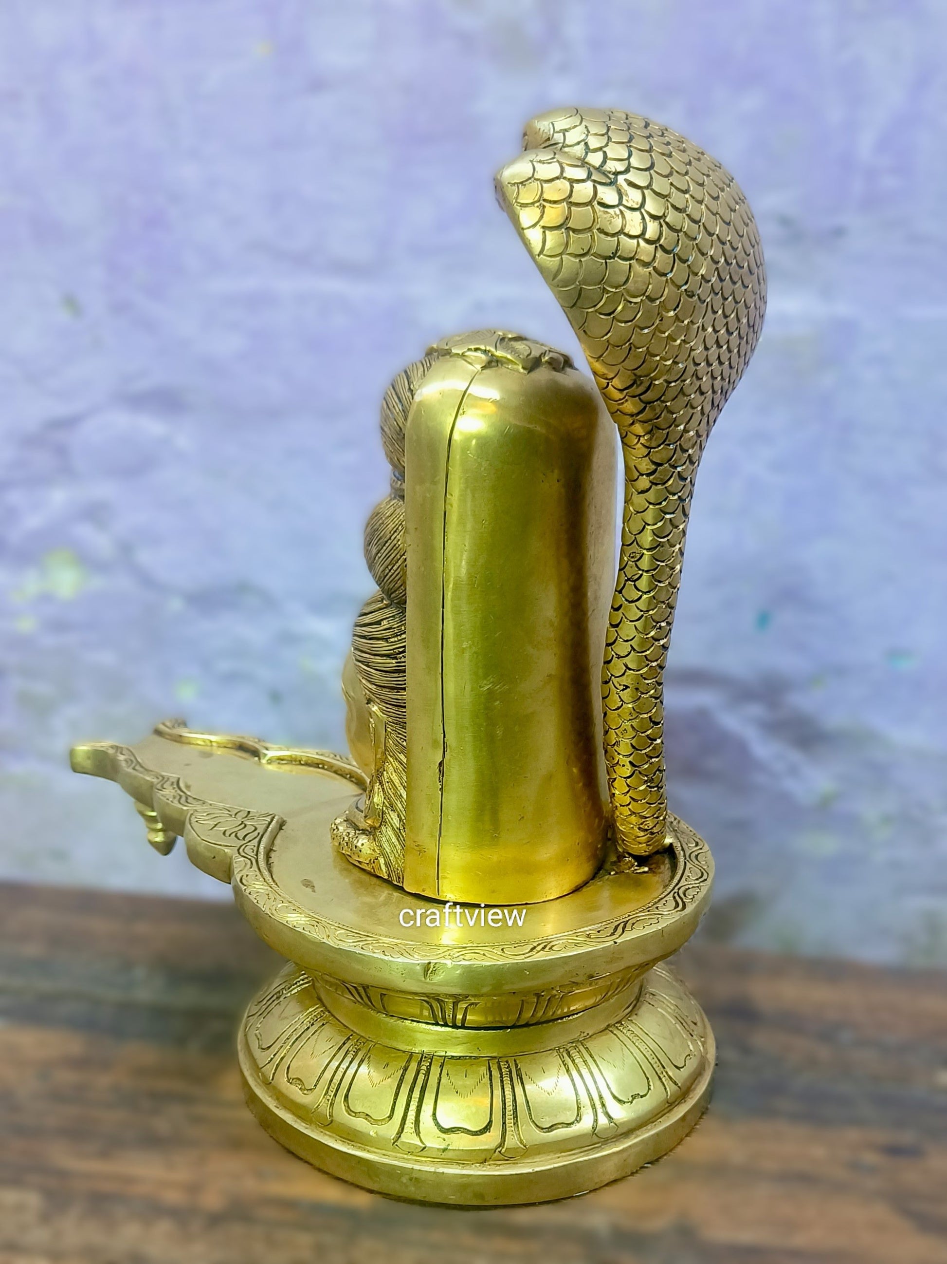 Superfine Brass Shiva lingam Idols 13" - Craftview