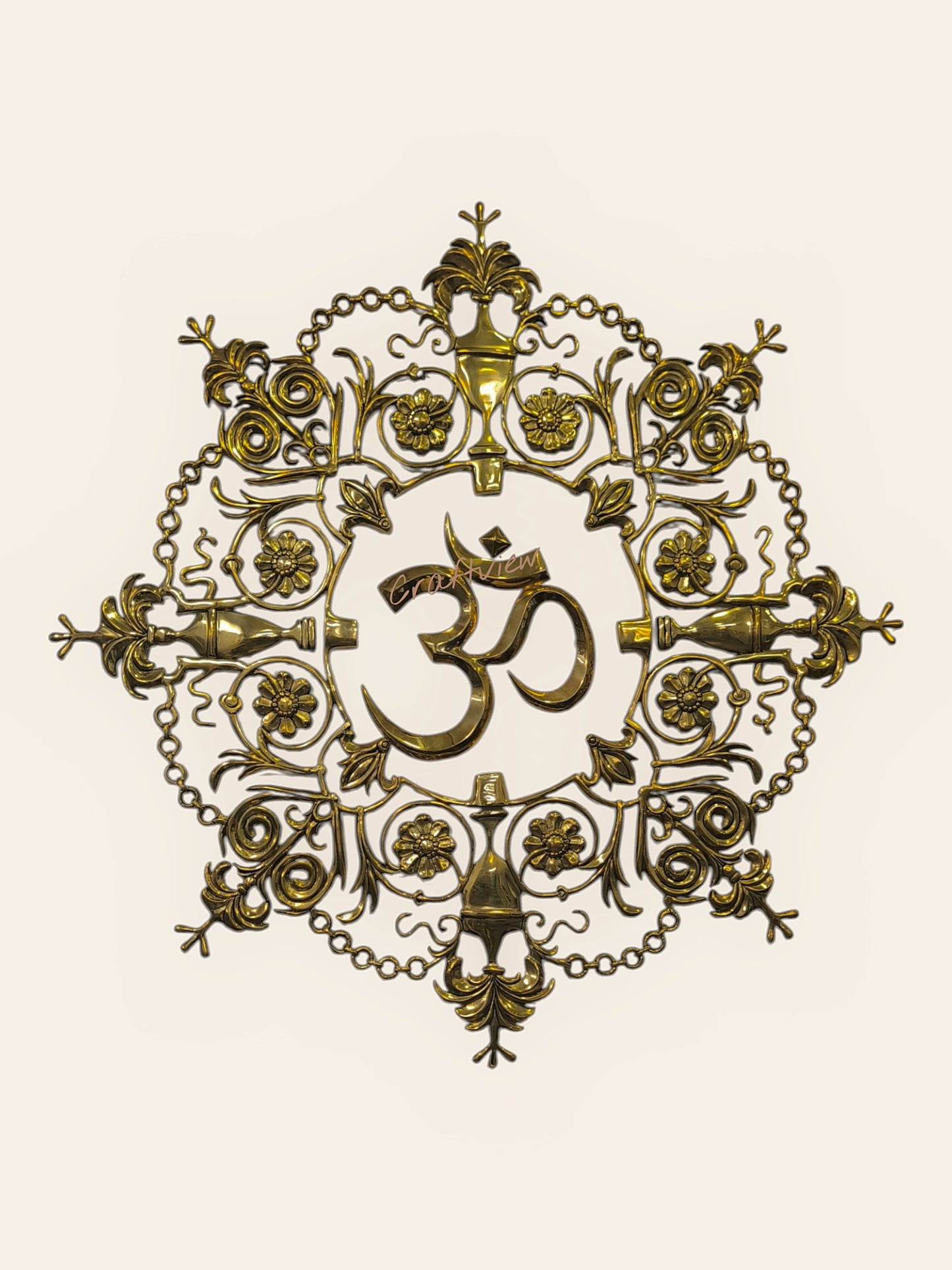 Brass Wall Decorative Om Figurine Radiate Positivity & Charm