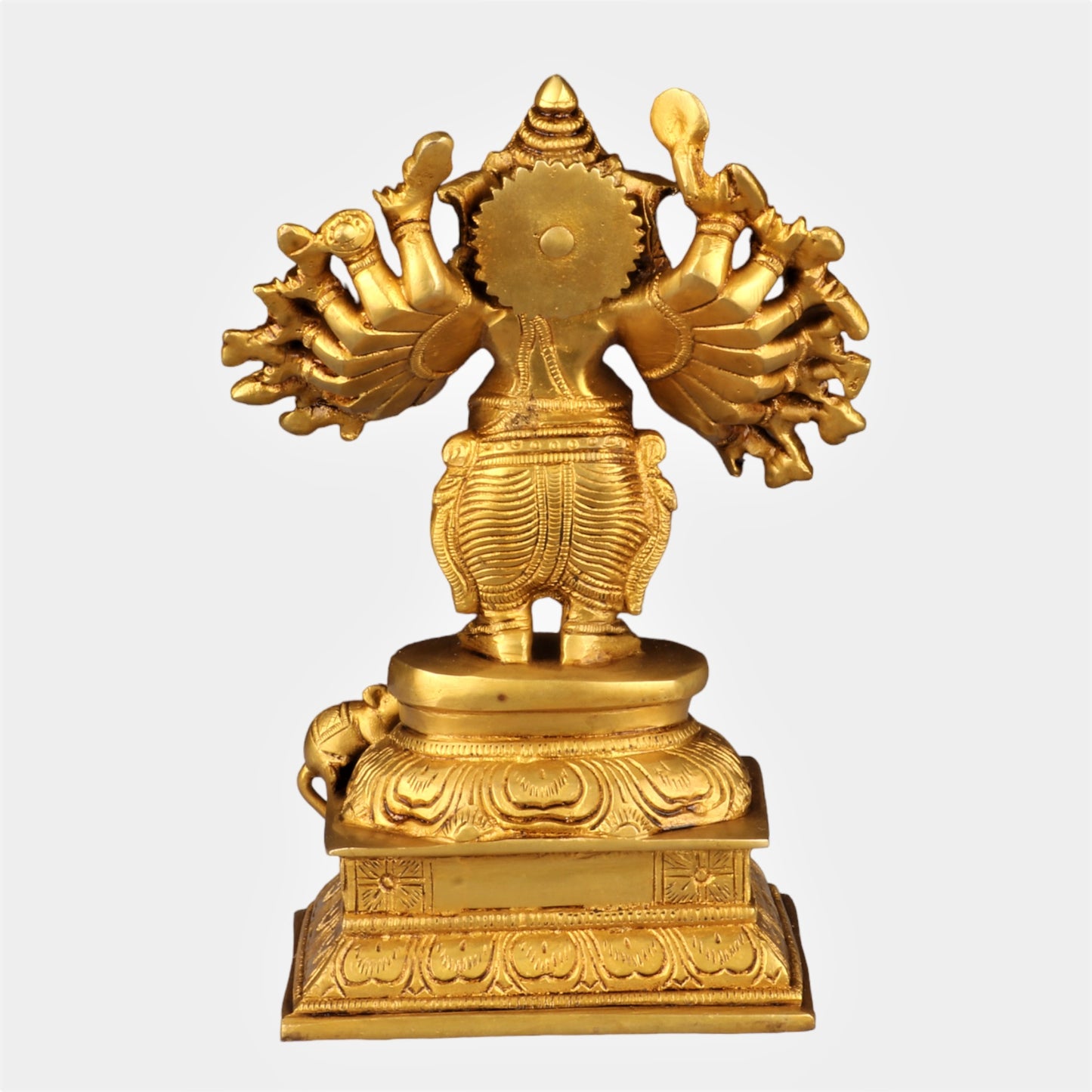 Brass Sixteen Hand Ganesh Statue