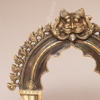 Brass Vintage Singhashan Prabhavali Frame