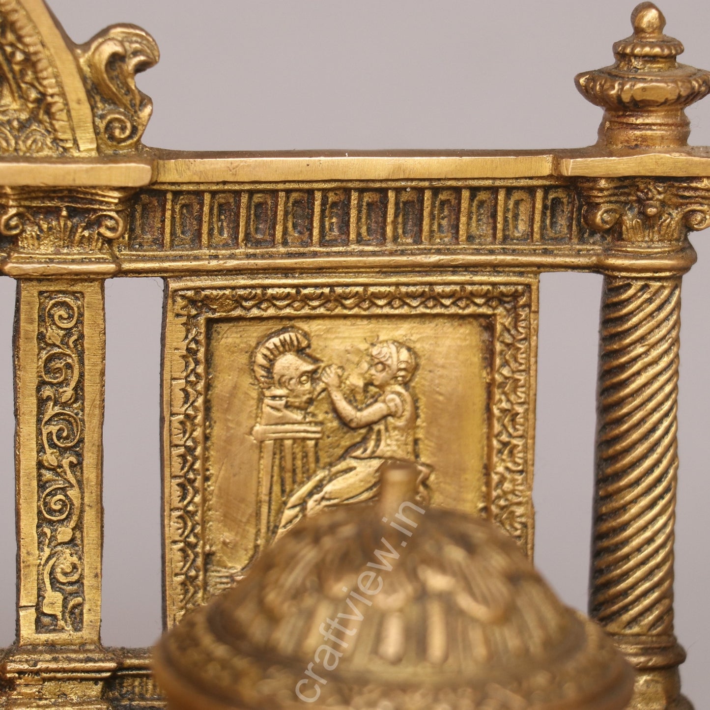 Brass Vintage Inkwell, Tabletop Decoration