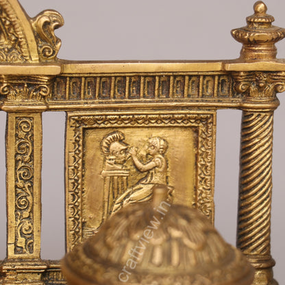 Brass Vintage Inkwell, Tabletop Decoration