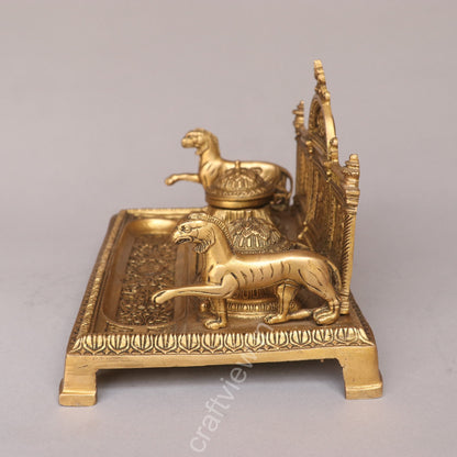Brass Vintage Inkwell, Tabletop Decoration