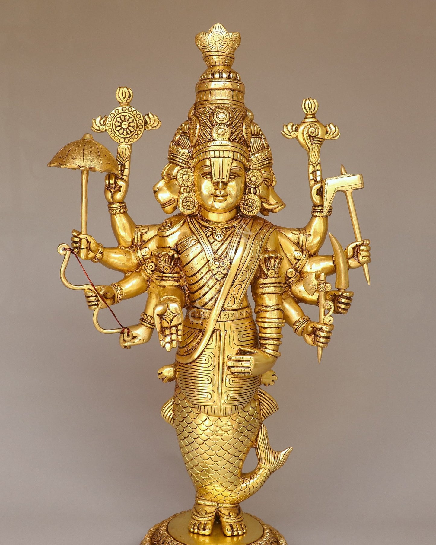Brass Vishnu Dashavatar Idol 25"