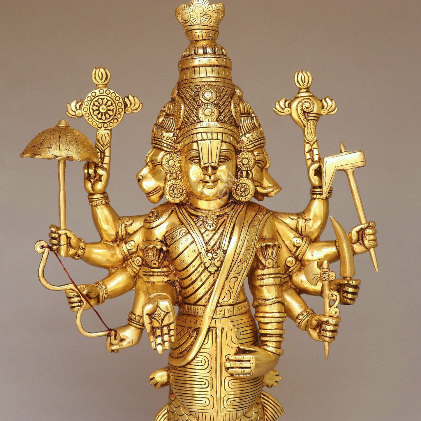 Brass Vishnu Dashavatar Idol 25"