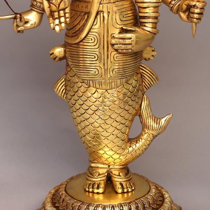 Brass Vishnu Dashavatar Idol 25"