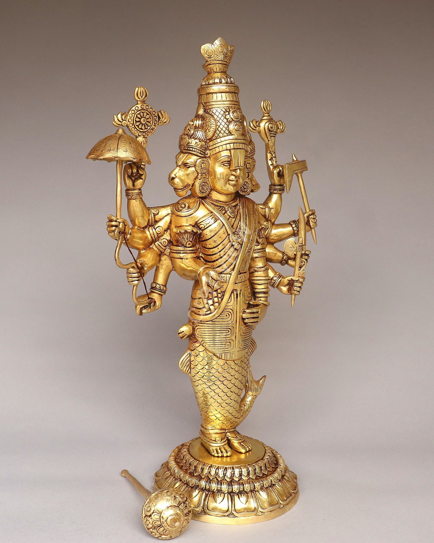 Brass Vishnu Dashavatar Idol 25"