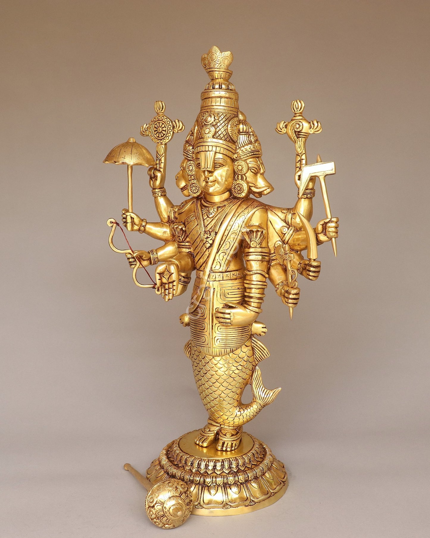 Brass Vishnu Dashavatar Idol 25"
