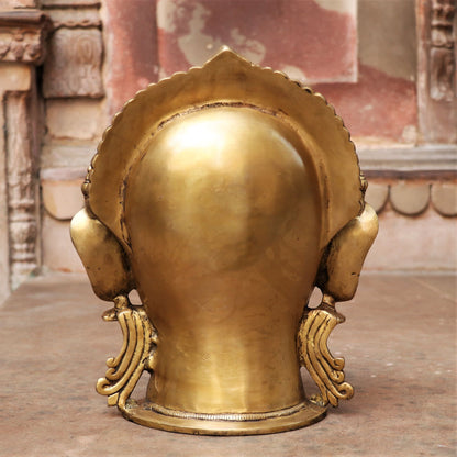 12" Brass Parvati (Gouri) Head Decor Showpiece