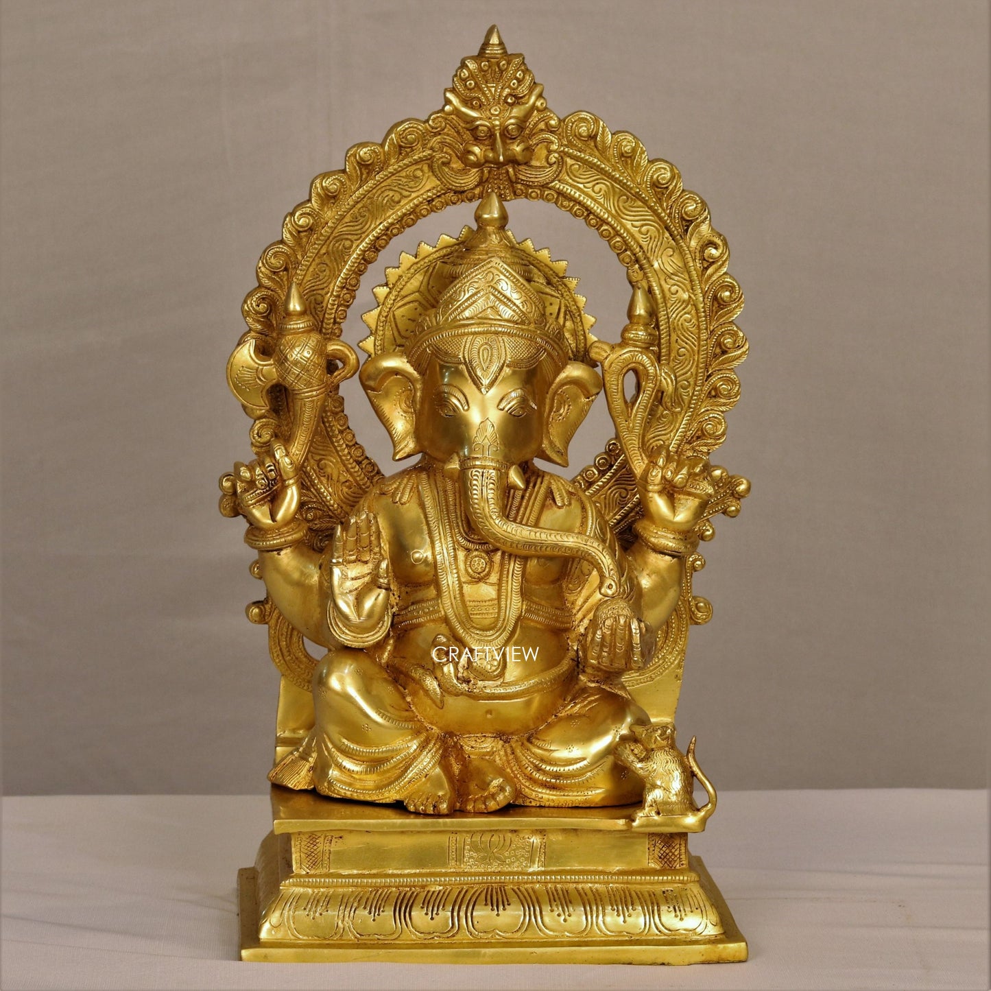 Brass Ganesh Statue 17"