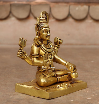 6" Brass Superfine Lord Shiva Sculpture