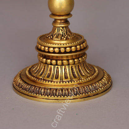 Brass Vintage Candle Stand Beautiful Addition Made by Artist