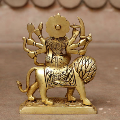 6" Superfine  Brass beautiful statue of Ma Sherawali