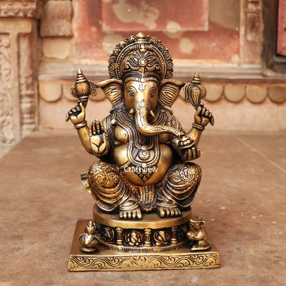 Brass Lord Ganesh Statue 11"