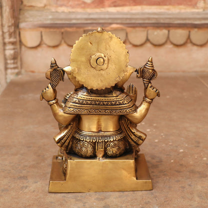 Brass Lord Ganesh Statue 11"