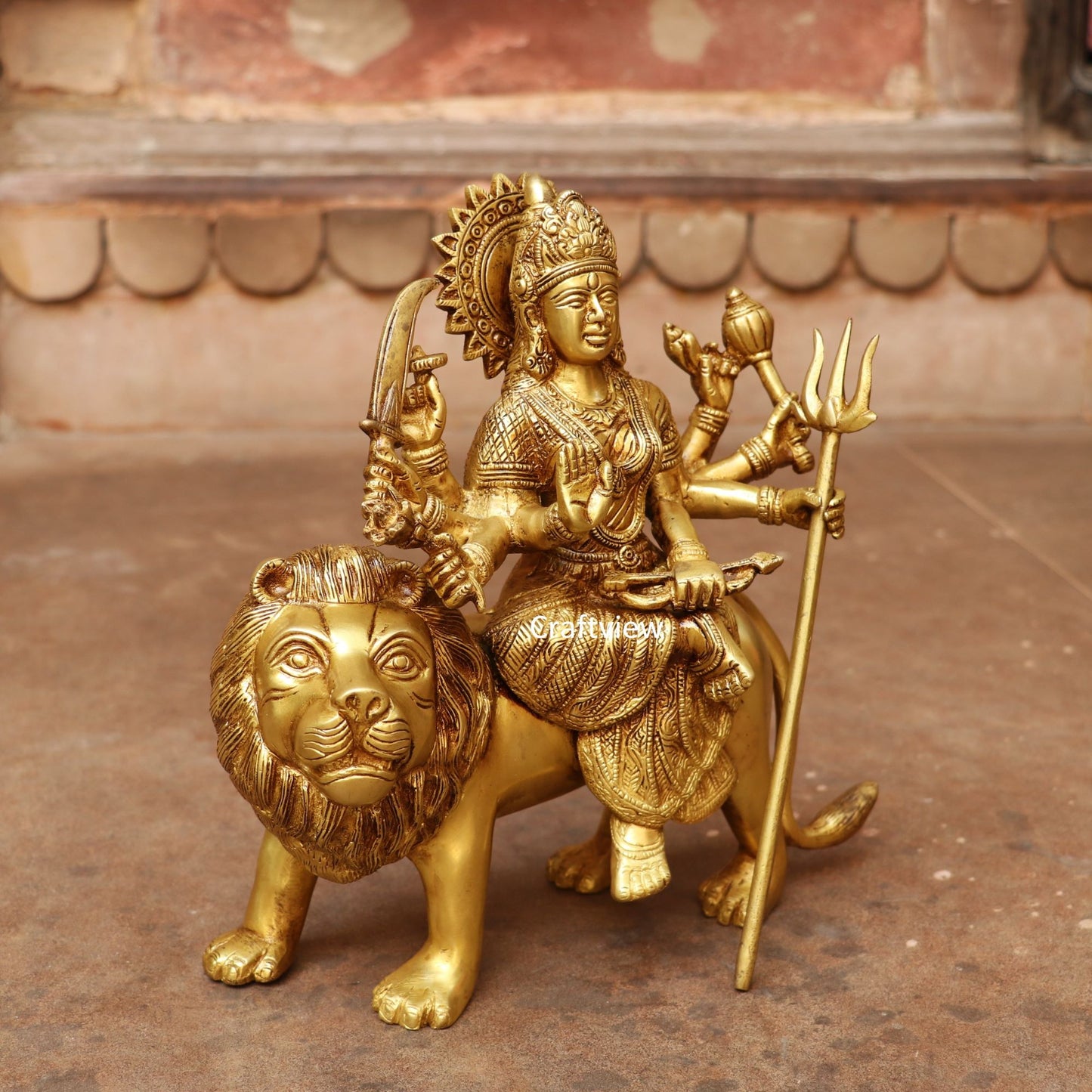 beautiful statue of Ma Sherawali Durga 10"