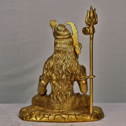 Brass Sitting Shiva Statue