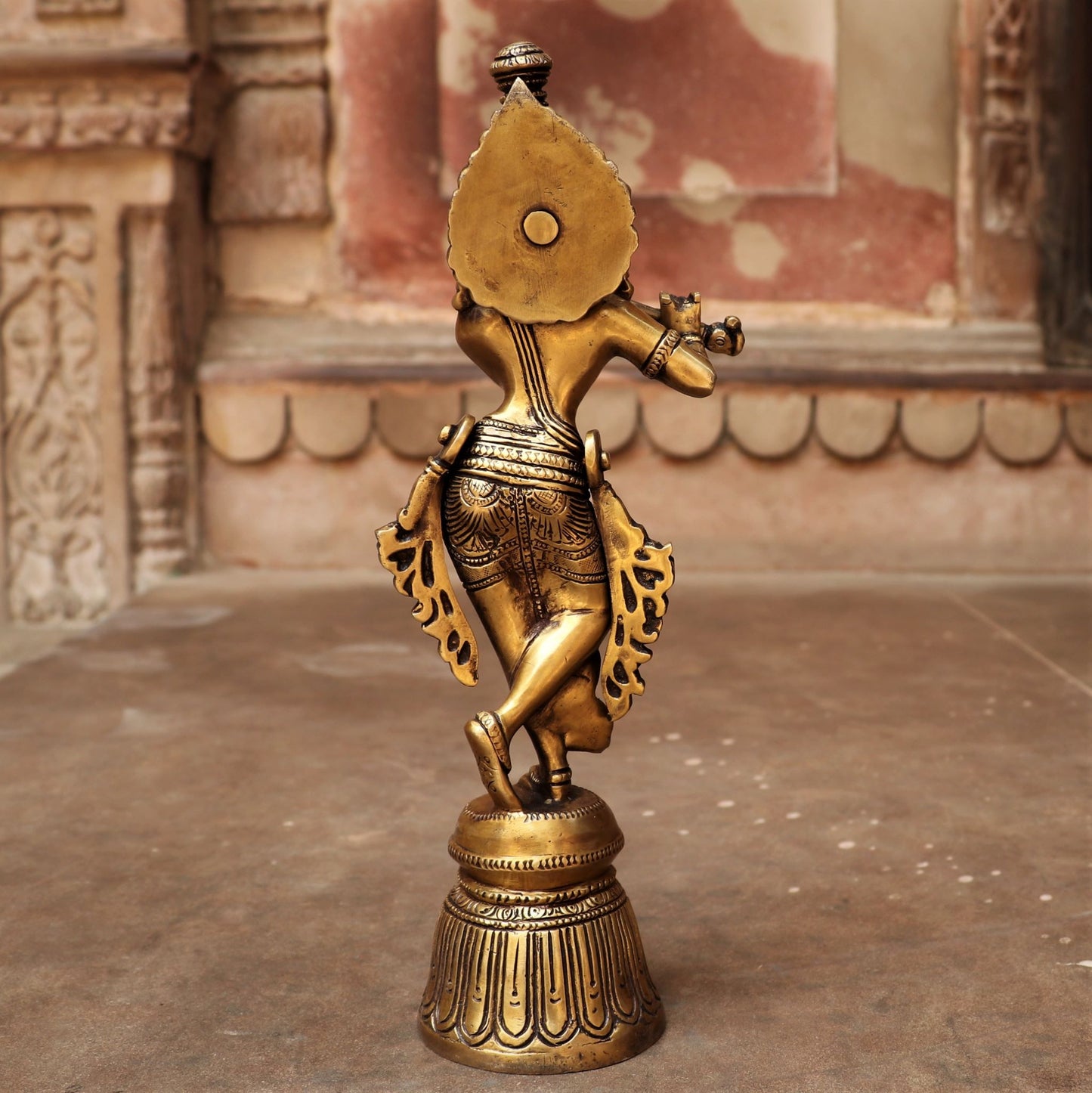 Brass Krishna Artistic Idol