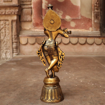 Brass Krishna Artistic Idol