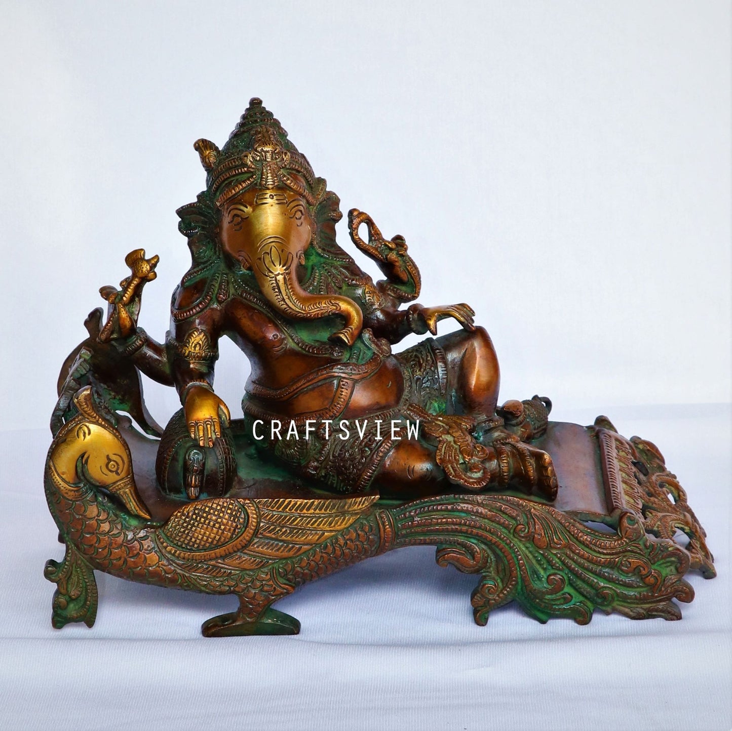 Brass Ganesh Statue 11"