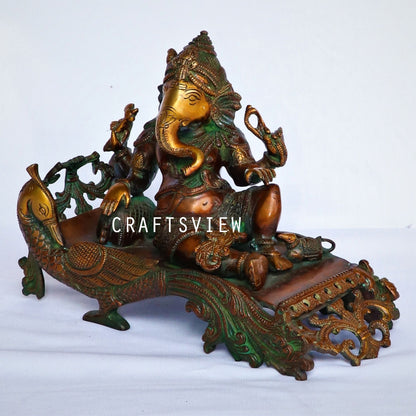 Brass Ganesh Statue 11"